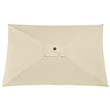 Flueyer 3 x 2 m rechteckiger Ersatz-Terrassenschirm, Ersatzschirm-Überdachung, Ersatzschirm-Oberfläche, Terrasse, Garten, Pool, Sonnenschirm, ersetzt die Oberfläche des Regenschirms