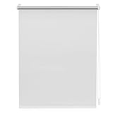 Lichtblick RKV.045.150.01 Verdunklungsrollo Klemmfix, 45 cm x 150 cm (B x L) in Weiß, ohne Bohren, Sonnen-, Sicht-, Hitze- & Kälte-Schutz, reflektierende Thermo-Rollo Funktion, Verdunkelung für Fenster & Türen