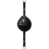 Meister SpeedKills Speedbag aus Leder mit Spanngurten und Leichter Latexblase, Schwarz, Größe S (12,7 cm)