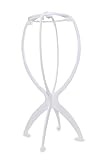 LUTTMANN® Perückenständer Wig Stand Halter in weiß, statt Styroporkopf – Für sämtliche Perücken, Turbane, Kopfbedeckungen und Mützen geeignet – perfekt für Reisen