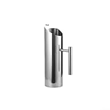 Wasserkrug mit Auslaufschutz und komfortablem Griff, Edelstahl-Krug zum Servieren von Eistee, Saft und anderen kalten Flüssigkeiten, 1 l bis 2 l Fassungsvermögen (S)