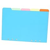 DOITOOL 5 Stück Zeichen papier etikett trennstreifen für ordner notizbuch register Organizer-Papierteiler dekorativer Ordnerteiler Pads Trennwand für Notizbücher Organisator-Nachfüllpapier