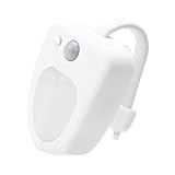 16 Farb Toiletten Nachtlicht - Bewegung aktivierte Schüssel LED, Sensor | Einstellbare Helligkeit Badezimmer Nachtlichtautomatisierung, Multicolor -Beleuchtungssystem für Erwachsene von Kindern