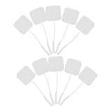 HAPINARY 24 Stück Selbstklebende Ems Elektrodenpads Gelpads für Muskelstimulator Kompatibel mit Meisten Geräten Hautfreundlich und Latexfrei für Sichere Muskelbehandlung