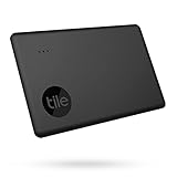 Tile Slim (2022) Bluetooth Schlüsselfinder, 1er Pack, 60m Reichweite, inkl. Community Suchfunktion, iOS und Android App, kompatibel mit Alexa und Google Home, schwarz