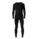 Thermounterwäsche Herren Set Unterwäsche Innenfleece Thermo Unterwäsche Thermooberteil Thermohose Base Layer Top, Funktionsunterwäsche Atmungsaktiv Skiunterwäsche für Männer