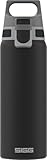 SIGG - Edelstahl Trinkflasche - Shield ONE Black - Für Kohlensäurehaltige Getränke Geeignet - Auslaufsicher - Federleicht - BPA-frei - Outdoor & Fitness - Schwarz - 1L