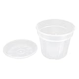 VALICLUD Orchideentopf aus Robustem Kunststoff Atmungsaktiver Pflanztopf mit Wasserfilter Transparent Satz mit 180 Töpfen und Ablage für Balkon Büro und Garten