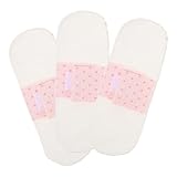 Garneck 3 Stück Pack Waschbare Damenbinden aus Baumwolle Atmungsaktive Slipeinlagen mit Wasserschutz Weiche Periodenunterwäsche für Frauen und Wöchnerinnen