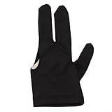 Besttoolifes Billardhandschuhe für Snooker und Pool, Schwarz, 10er-Pack, 3-Finger-Schießhandschuhe, Unisex, Indoor-Sport-Zubehör, Schwarz/Blau/Rot, Fasermaterial, passend für linke oder rechte Hand