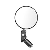 Rückspiegel, Fahrradspiegel, konvexer Spiegel, zusammenklappbarer runder Spiegel, Fahrradspiegel für sicheres Fahren mit 360°-Drehung, klare Weitsicht, Nylonhalterung, 150 mm