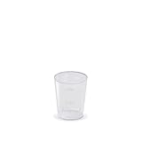 LogiPack GeRo Schnapsbecher Made in Germany | Eichstrich 2cl / 4cl | Shotbecher Plastikbecher Einwegbecher aus Kunststoff PS (Polystyrol), Transparent klar (100)