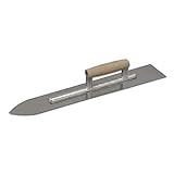 DEWEPRO® Bodenlegerkelle - Steinholzglätter mit 1,2mm Stahlblatt - Glättekelle für Bodenleger - Traufel Länge: 500mm