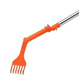 Dachrinnenreiniger, verstellbar, tragbar, lange Reichweite, drehbarer Griff, Laubbesen, Dachreiniger, für Auffahrt, Gehweg, Dach, Bodenablauf, Garten, Hof, Rasenpflege
