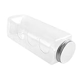 Wachtelfutterstation – Hühnerfutterstation | Hühnertränke | Flaschenförmige Vogelfutterspender | durchsichtig No Meess Küken Feeder 4 niedliche Bären-Futteröffnungen | Käfigzubehör für Wachteln