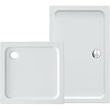 VILSTEIN® Duschwanne Sanitäracryl [70x70cm] - Stilvolle Duschtasse - Duschwanne Komplettset inkl. Siphon - 5cm flaches Duschbecken mit Gefälle & Glasfaserverstärkung - Hochglanz Weiß