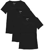 Sosolism 3er Pack Stillen Tshirt Kurzarm Stillshirt Sommer Rundhals Brusternährung Oberteil Freizeit Stilltop Postpartale Damen Schwarz, Schwarz, Schwarz, Mittel