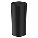 Vonsera Messerblock ohne Messer, Messerblock mit Borsten Herausnehmbarer, Messerhalter Universal für 8 Messer Aller Art, Schwarz