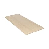 WRK21 Tischplatte 140 x 80 cm Mandal Ahorn - 18 mm melaminbeschichtete Arbeitsplatte, ABS-Kante, pflegeleicht - für Schreibtische, Home-Office & DIY