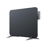 BR Bringer Metall Infrarotheizung 450 Watt mit Smart Thermostat und Fernbedienung, WIFI und App - als Wandheizung oder mobiles Standgerät, Energiesparend - Deutsche Qualitätsmarke (schwarz)