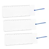 HEALSOPTHY 3 Stück Lesezeichenlupe Kunststoff Vergrößerungsblatt mit Lineal Tragbar Leicht für Bücher Karten und Kleine Schriftgrößen