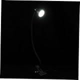 LOORGVEL LED Klemmleuchte Tischlampe aus Einfache Nachttischlampe mit Warmweißem Licht Langlebige Leselampe für Kinderzimmer und Schlafzimmer Schwarz Platzsparend und Dekorativ