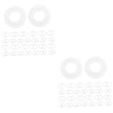 Cabilock 2 Sätze Silikondichtung Ring groß Dichtscheiben Ö Versiegelung Waschmaschine Sortiment Kit für Waschmaschinen Steckerdichtungen, Dichtungen, Unterlegscheiben Robben Kieselgel Weiß