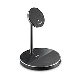 Hama Induktive Ladestation 15 W (Qi2-zertifiziert, magnetischer Wireless Charger, kompatibel mit MagSafe und Hama MagLine, 3in1 kabellos Schnellladen für mehrere Geräte) schwarz/anthrazit