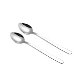 ULTECHNOVO 2Stücke Gezackter Löffel für Obst und Püree Geschirr mit Gezacktem Rand für Grapefruit und Obst Küche Zubehör