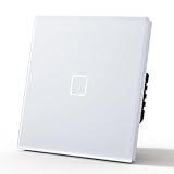 MVAVA Touch Lichtschalter Unterputz, Wlan Smart Lichtschalter Kompatibel mit Alexa/Google Home Work mit Tuya/Smart Life, Glas Alexa Lichtschalter, Neutrale Leitung Benötigt 1 Fach 1 Weg
