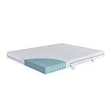 EGO HOME Matratze 140x200 cm Hoch 14cm H2-7-Zonen Kaltschaummatratze mit Memory Foam, Öko-TEX Zertifiziert, Punktelastisch, Rückenschonend - Weicher Bezug mit Wolken-Ahnlichem Tragegefühl