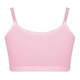 Jugaoge Mädchen Spaghetti Top Sommer Kurzes Fitness Training Oberteil Slim Fit Stretch Camisole Leibchen Gym Workout Outfits Rosa 128-152