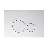 WC Drückerplatte Betätigungsplatte für Vorwandelement WC UWT01H-GE, Glänzende Chromfarbe Runde Unterputzplatte, 264 × 164 × 12.5 mm