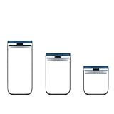 NESPIQ Vorratsdosen Aufbewahrung 3er-Set Vorratsgläser Aus Glas Mit Großem Verschluss for Verschließen Von Lebensmitteln Aufbewahrungsbehälter(Blue)