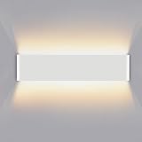 Lureshine Wandlampe Innen 40cm 16W Up and Down Wandlampe Aluminium Dekoration/Moderne Wandleuchte Innen Warmweiß 3000k Wandlampen für Wohnzimmer|Schlafzimmer|Korridor|Treppenhau(Weiß)