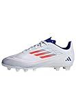 adidas Unisex F50 Club Football Boots Flexible Ground Fußballschuhe für festen Boden, Cloud White/Solar Red/Lucid Blue, 37 1/3 EU