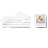 FENSILO Mulltücher Spucktücher Mullwindeln 3er 60x60cm Baby Stoffwindeln für Jungen und Mädchen weiß