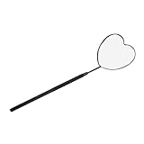 SHERCHPRY Untersuchungsspiegel Für Wimpernverlängerung Herz Schminkspiegel Zubehör Für Wimpernverlängerung Handspiegel Für Frauen Wimpern Schminkspiegel Glas Black