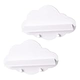 Ipetboom 2 Stück Wolkenförmiges Wandregal aus Massivholz Bohrfrei Stabil und Einfach zu Montieren Badezimmer Aufbewahrung und Organisation Platzsparend für Haushalt Küche und Büro