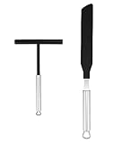 QWORK® Edelstahl 304 Crêpes-Verteiler und Spatel, Backwerkzeuge für Pfannkuchen, Crêpes