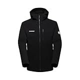 Mammut Ultimate Comfort SO Hooded Jacket Men | Softshelljacke für Herren, Outdoor Jacke, Wanderjacke, Funktionsjacke, Softshell, Allwetterjacke, Multifunktionsjacke mit Kapuze | Schwarz, L