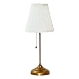 IKEA ARSTID Tischleuchte - Messing/Weißer Stoffschirm - Schreibtisch oder Nachttisch