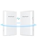 BrosTrend 5GHz 867Mbit/s WLAN Bridge Outdoor CPE, 1KM Langstrecken WiFi Bridge Point-to-Point, Plug & Play WLAN LAN Bridge mit Passiver PoE Adapter, IP65 Richtantenne LAN Brücke für PTP/PTMP, 2-Pack