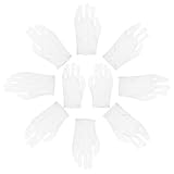 HOMSFOU 10 Paare Atmungsaktive Weiße Schmuckhandschuhe Langlebig und Schützend für Schmuckhandhabung Bastelarbeiten und Aufführungen Komfortable Passform kein Fusselverlust
