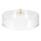 DECORNIJIA Transparenter Kuchendeckel 28cm Kunststoff Runde Servierabdeckung für Kuchen Desserts und Käseplatten Leichte Bruchfeste Lebensmittelhaube für Frischeschutz bei Party und Catering