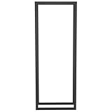 Vopese Stahl Kaminholzregal mit schwarzer Pulverbeschichtung, 50 x 28 x 132 cm, für ordentliche Lagerung und Trocknung von Brennholz Model350306
