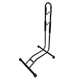 LUMITERRA Fahrrad, Fahrradständer, Vertikaler Fahrradhalterung für die Garage, Abnehmbar Reparaturständer, Platzsparender, Fahrradhalter Boden, für Reifenbreite bis 60mm Mountainbike, Schwarz
