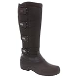 RL24 - Kinder & Damen Thermostiefel Classic von Covalliero – Winterstiefel mit Klettverschlüssen – Wasserdicht & gefüttert – Robuste Schneestiefel – Reitstiefel in Schwarz – Größe 34