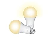 Trust WiFi E27 Smart Lampe, Dimmbar E27 LED Birne, Leuchtmittel für Alexa und Google Home, Kein Hub Erforderlich, 2.4GHz Glühbirne RGB, WI-Fi Lampe, Weiß - 2er-Pack