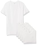 Amazon Essentials Men's 6-Pack Crewneck Undershirts, White, Large